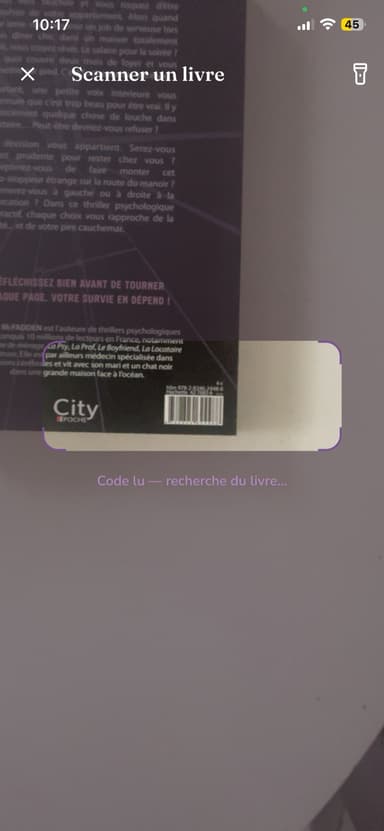 Le scan d'un code-barres dans PAL